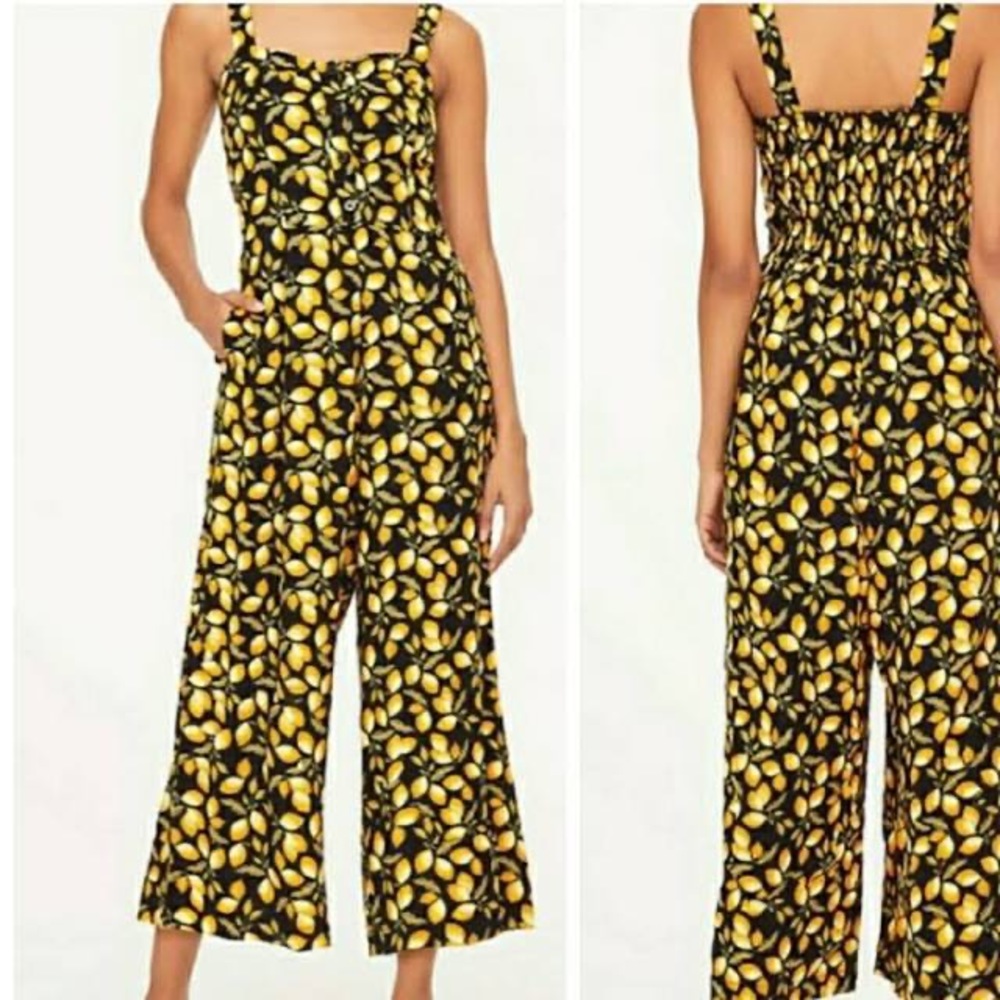 LOFT Outlet Lemon Print Jumpsuit